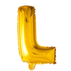 Bogstav Ballon “L” Guld 41 cm.