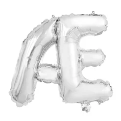 Bogstav Ballon “Æ” Sølv 41 cm.