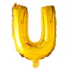 Bogstav Ballon “U” Guld 41 cm.