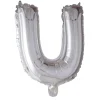 Bogstav Ballon “U” Sølv 41 cm.
