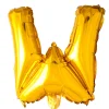 Bogstav Ballon “W” Guld 41 cm.