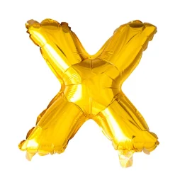 Bogstav Ballon “X” Guld 41 cm.