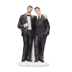 Bryllupsfigur / Topfigur Brudepar Mænd 11,5 cm