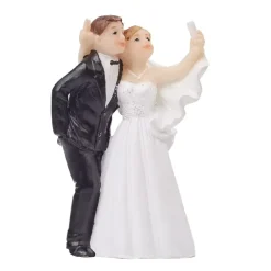 Bryllupsfigur / Topfigur Brudepar Selfie 7 cm