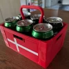 Dannebrog / Fødselsdags Ølkasse – til 6 dåser (330 ml)