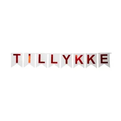 Flagbanner med “Tillykke” 6 m.