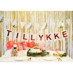 Flagbanner med “Tillykke” 6 m.