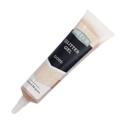 Glitter Gel på Tube (Guld, 34g) – Spiselig Glimmer