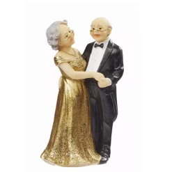 Guld Bryllupsfigur / Topfigur 11,5 cm