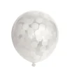 Hvid Konfetti Balloner 6 stk.