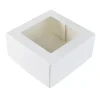 Kageboks / Kageæske Hvid med vindue 19 x 19 x 9 cm