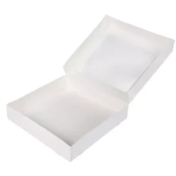 Kageboks / Kageæske Hvid med vindue 30 x 30 x 6 cm