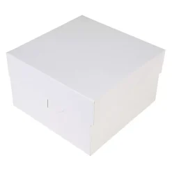 Kageboks / Kageæske Hvid – 25 x 25 x 15 cm