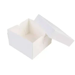 Kageboks / Kageæske Hvid – 25 x 25 x 15 cm