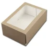 Kageæske Kraft med vindue – 21 x 14 x 9 cm