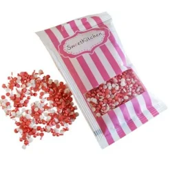 Krymmel Fødselsdags mix rød/hvid 40 g.