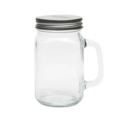 Mason Jar Drikkeglas med Hank & Låg (480 ml) – BrandNewCake