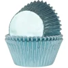 Mini muffinsforme baby blå folie 36 stk. – House of Marie