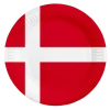 Paptallerkener med Dannebrog (8 stk – 23 cm) – FSC®-certificeret
