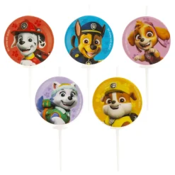 Paw Patrol kagelys 5 stk. Ø3 cm – Dekora