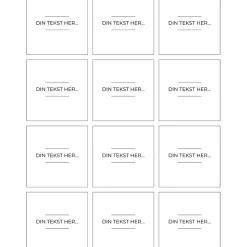 Personaliseret Firkantet Etiketter 12 stk. – 6 x 6 cm.