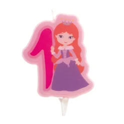 Prinsesse Kagelys / Fødselsdagslys Tal 1 – Dekora