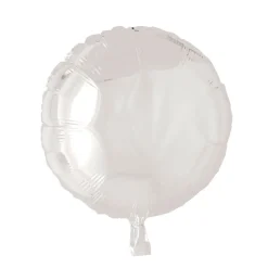 Rund Folieballon Hvid 46 cm.