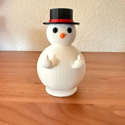 Sjov Snemand “Naughty Snowy” (10 cm) – 3D-Printet Julefigur
