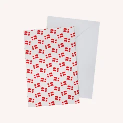Tillykke kort med små flag – 11×17 cm