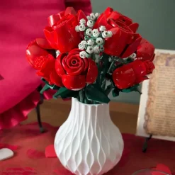 Vase til LEGO blomster / Kunstige blomster – Bølge Design – 20 cm – Valgfri farve